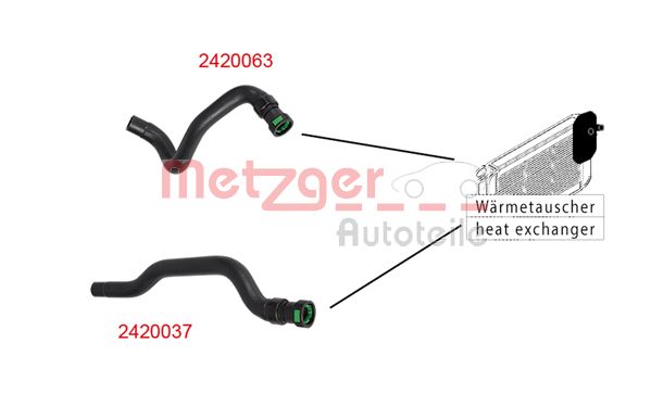 METZGER 2420063 Kühlerschlauch